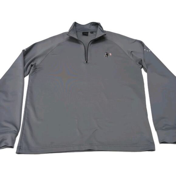 Dunning Golf 1/4 Zip Performance Pullover Mens M Gray Halloween Witch Broom READ - Picture 6 of 15